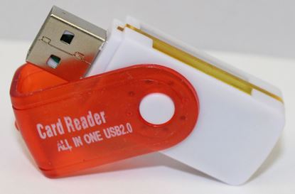 Picture of Card Reader/USB Version 2.0/High Speed/MMC SD RS-MMC Mini SD T-Flash MS/MS DUO/MS PRO DUO M2 Mini SD M2 Orange