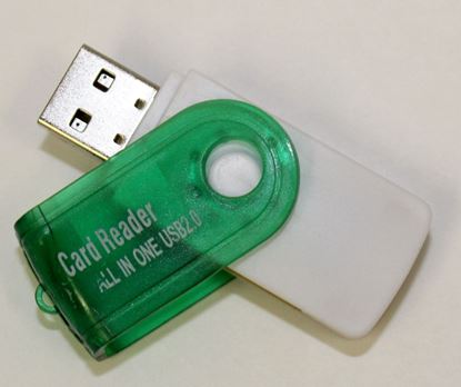 Picture of Card Reader/USB Version 2.0/High Speed/MMC SD RS-MMC Mini SD T-Flash MS/MS DUO/MS PRO DUO M2 Mini SD M2 green