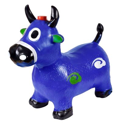 Picture of Blue Cow Hopper - (Inflatable Space Hopper, Jumping Cow, Ride-on Bouncy Animal)