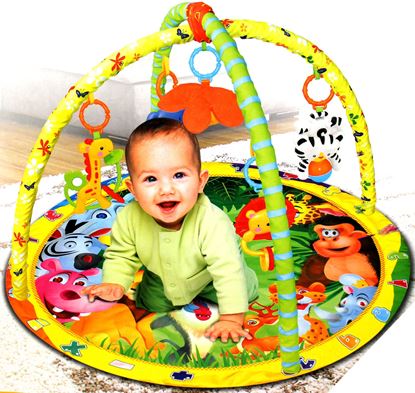 Picture of New baby rattles music game mat play mat child newborn crawling mat carpet home fitness mat with hanging toy animal