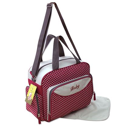 Picture of Baby Kingdom 3-Part Baby Changing Bag Red