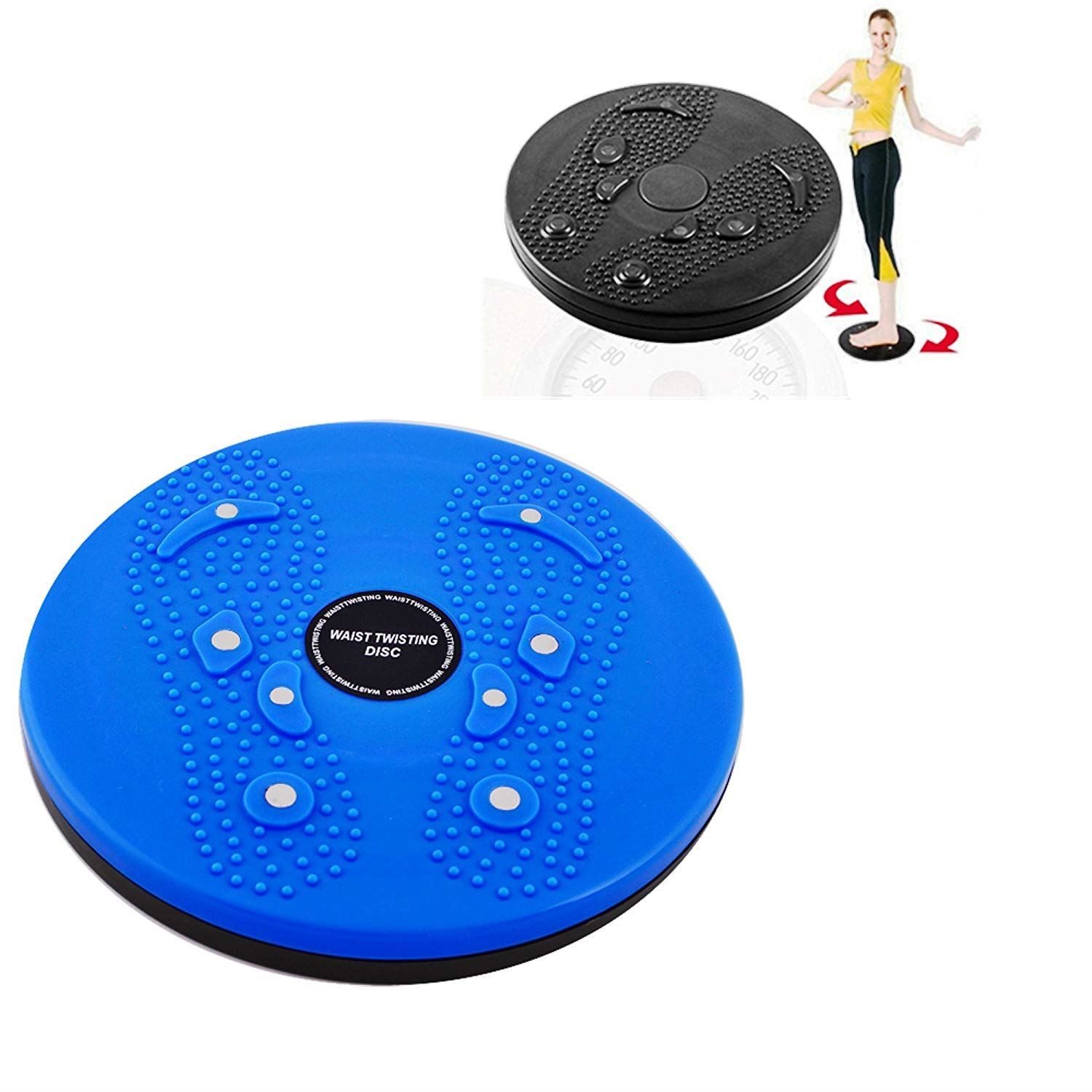Kemket Waist Twister Disc Fitness Massage Round With Hand Ropes Foot Massager 