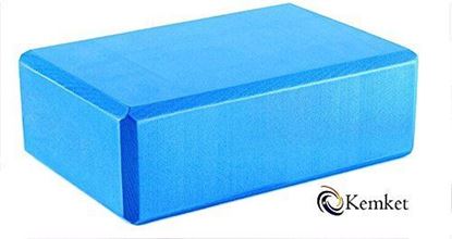 Picture of Kemket Yoga Block Brick Foaming Foam Block Home Exercise Pilates Tool Stretching Aid BLUE