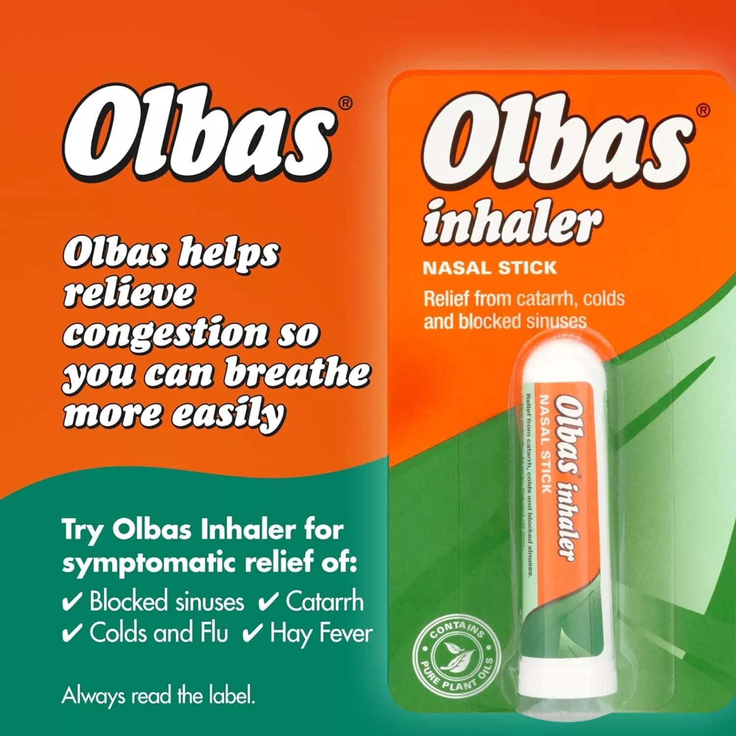 Olbas Inhaler Nasal Stick 695mg - Pack of 6