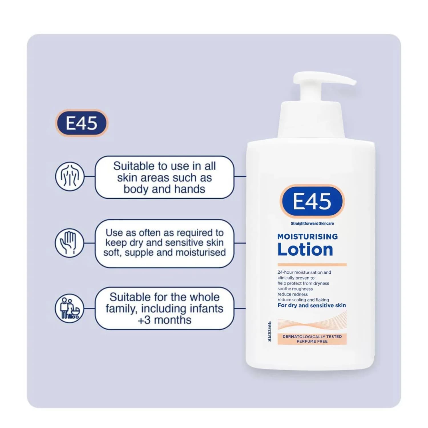 E45 Moisturising Lotion 500ml