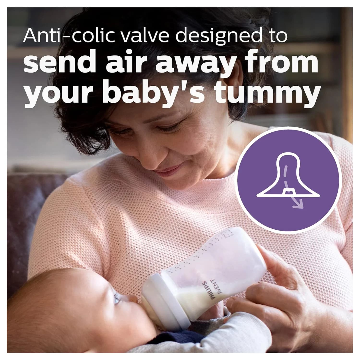 Philips AVENT Anti-colic Baby Bottle Newborn Flow Teat 4pk