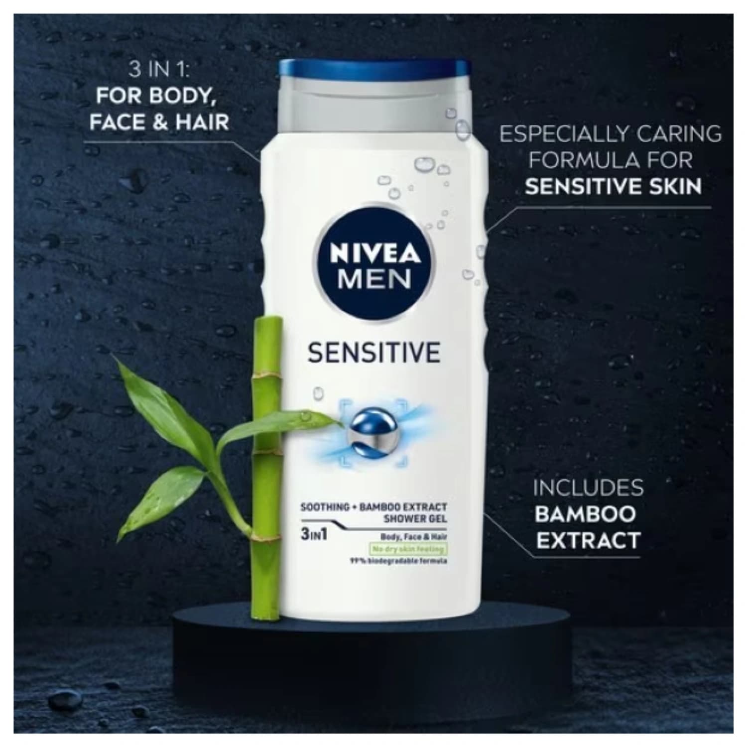 Nivea Mens Shower Gel Sensitive 250ml