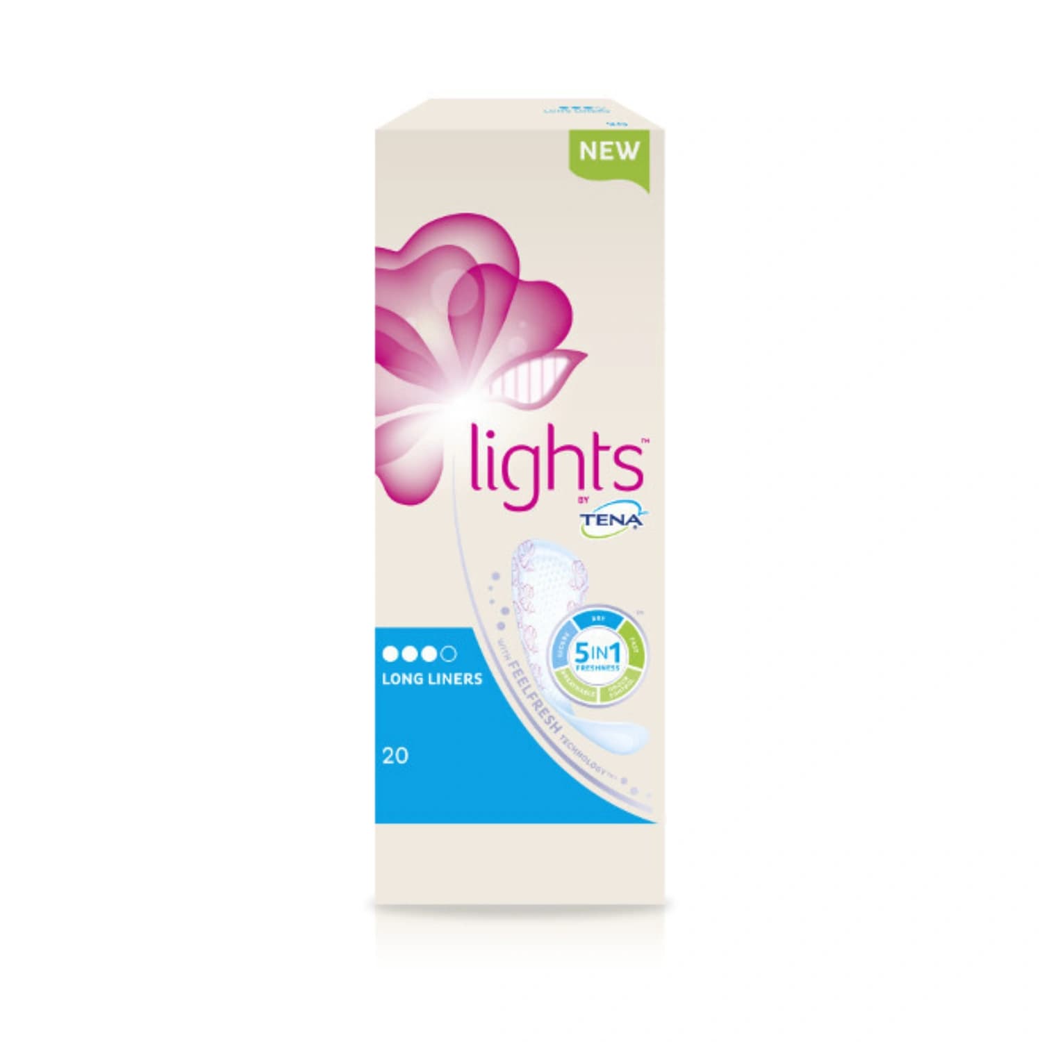 Tena Lights Long Liners 20 Count