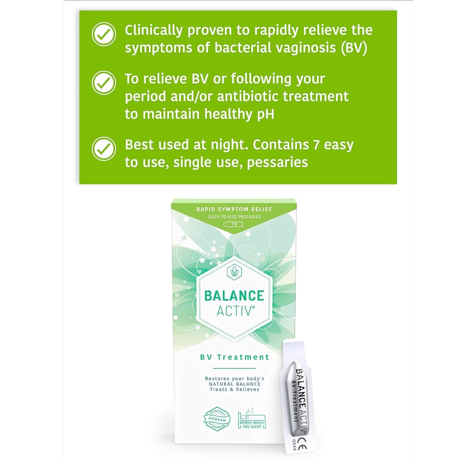 Balance Activ BV Vaginal Pessaries 7X25g