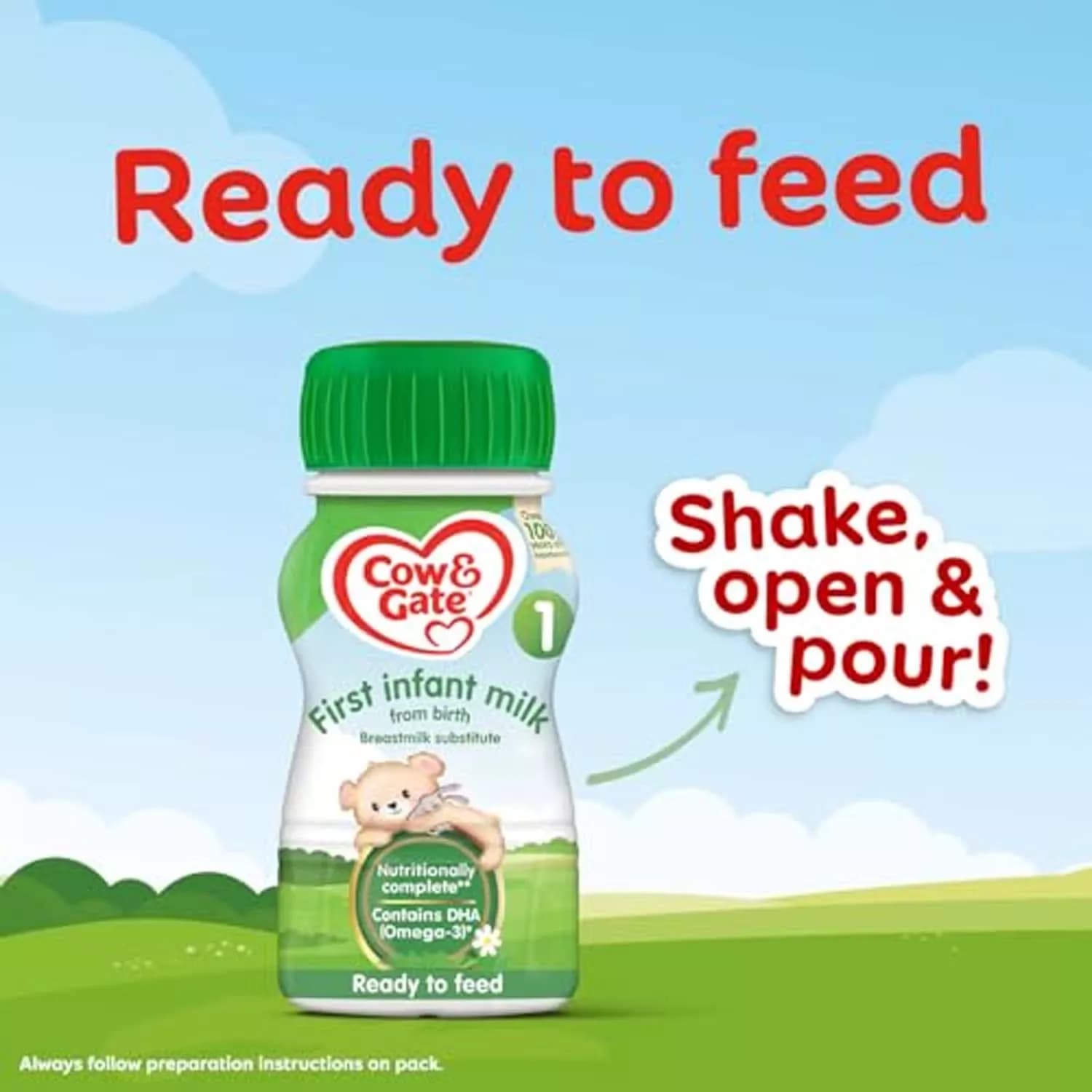 Cow and Gate 1 Ready to Use First Infant Milk (From Birth) 200ml