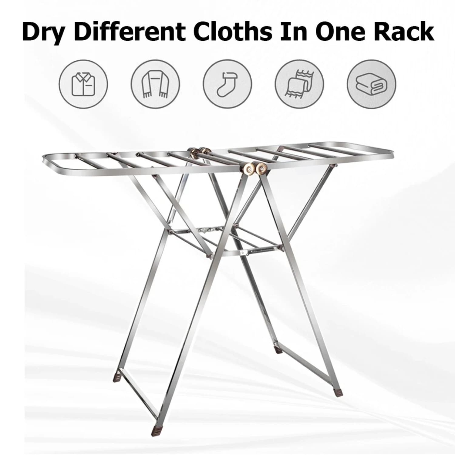 Kemket 2 Level Airie Foldable Clothes Drying Rack With Adjustable Wings