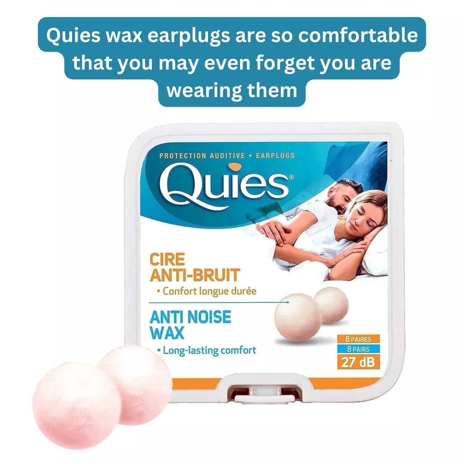 Quies Wax Ear Plugs 8 Pairs