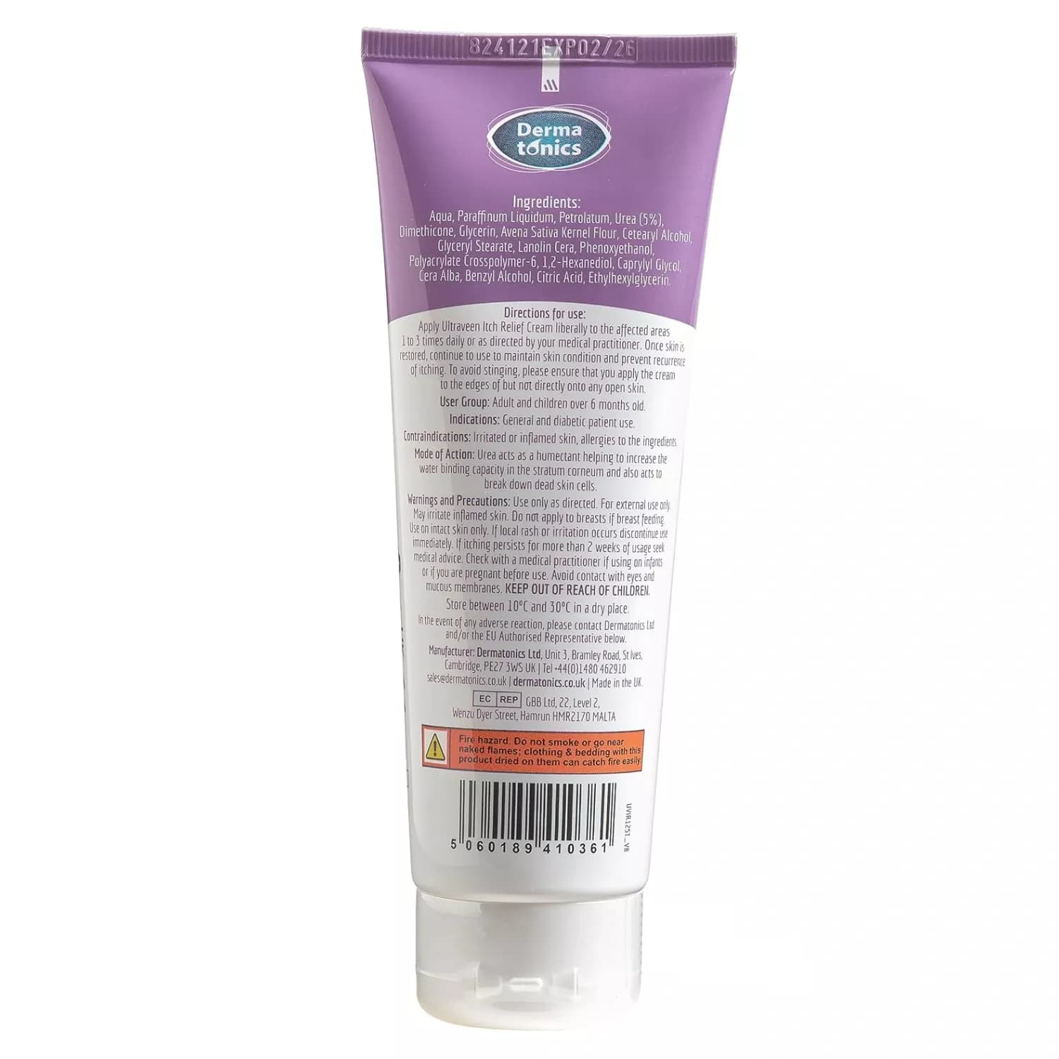 Dermatonics Ultraveen Itch Relief Cream 125ml