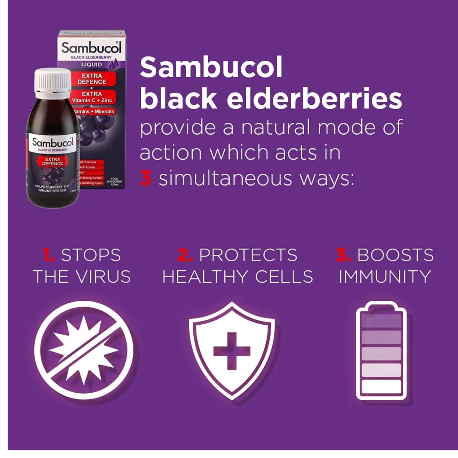 Sambucol 1 extra defence 120ml 5