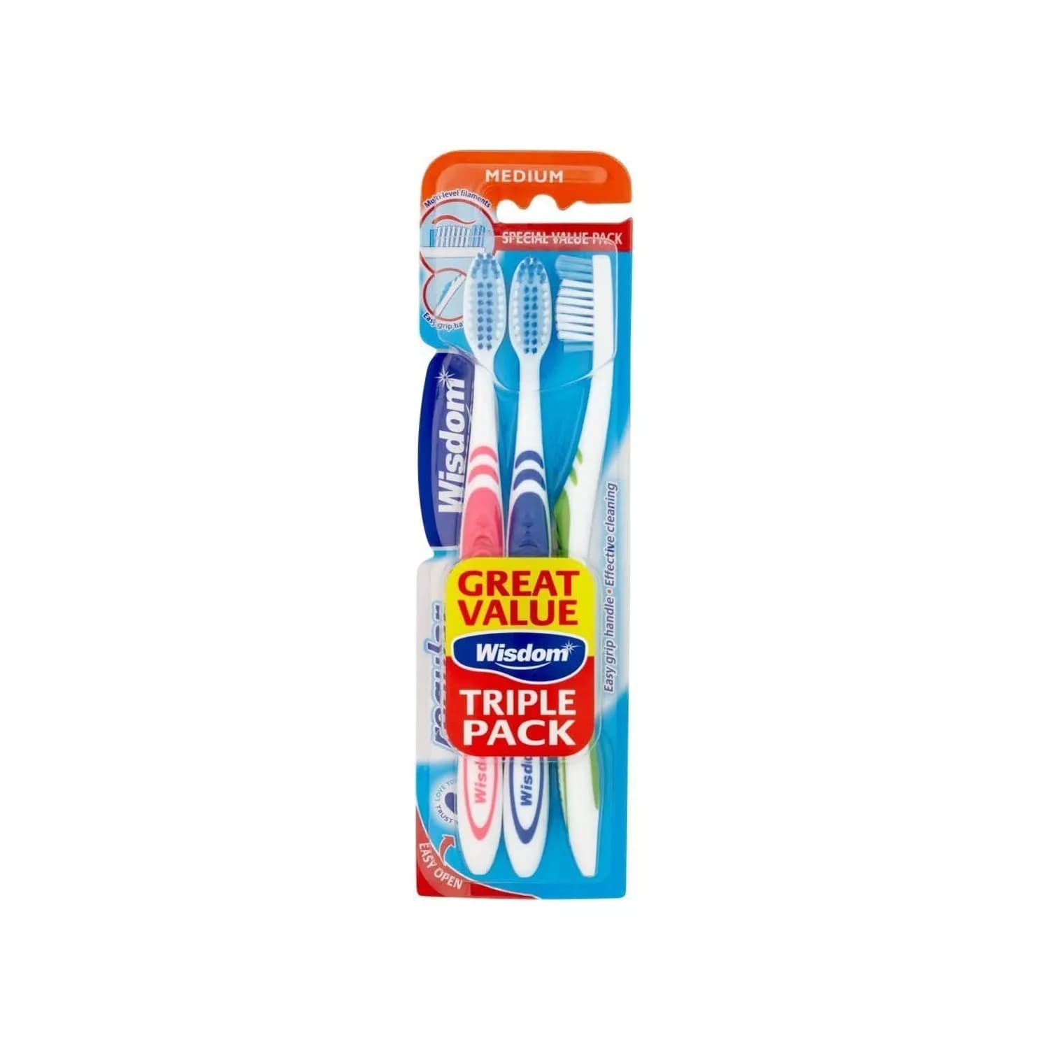 Wisdom regular plus medium triple pack