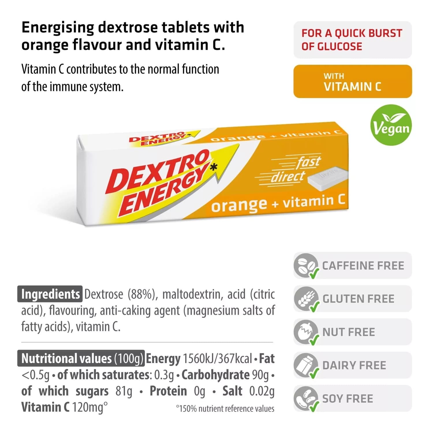 Dextro energy tabs orange twin 3