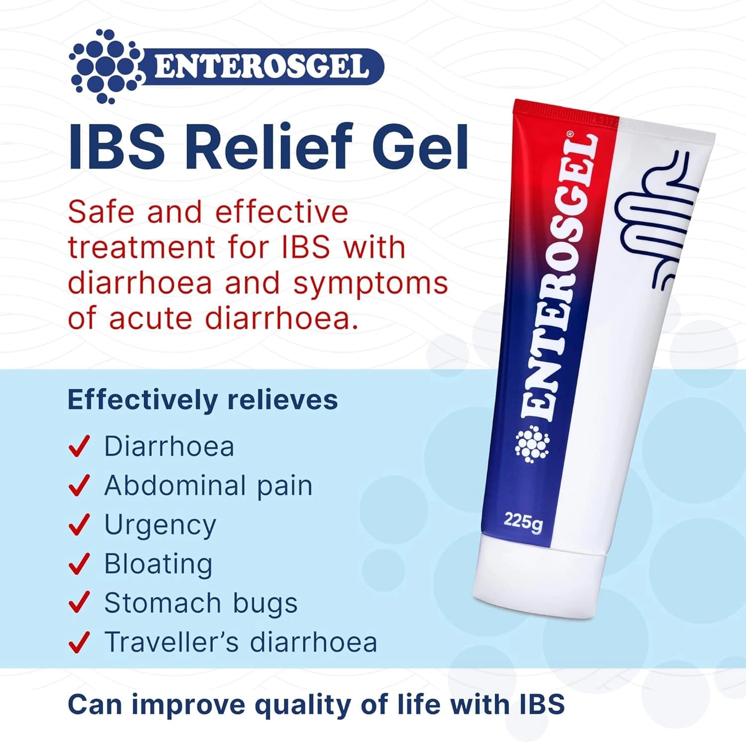 Enterosgel ibs relief gel tube 225g 1