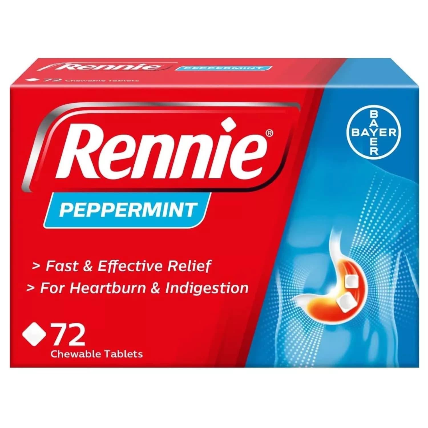 Rennie peppermint 72 tablets 3
