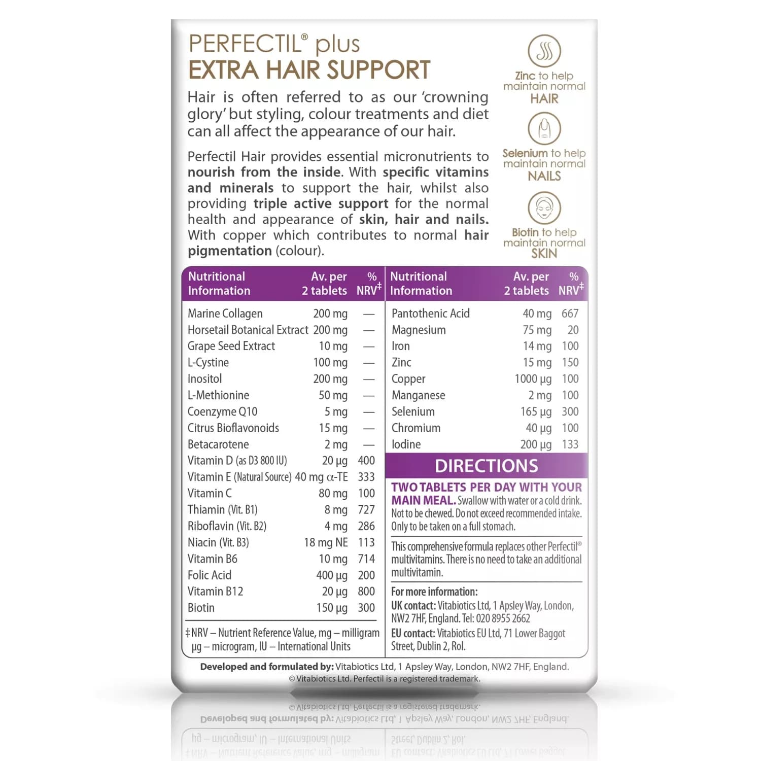 Vitabiotics perfectil plus hair 60 3