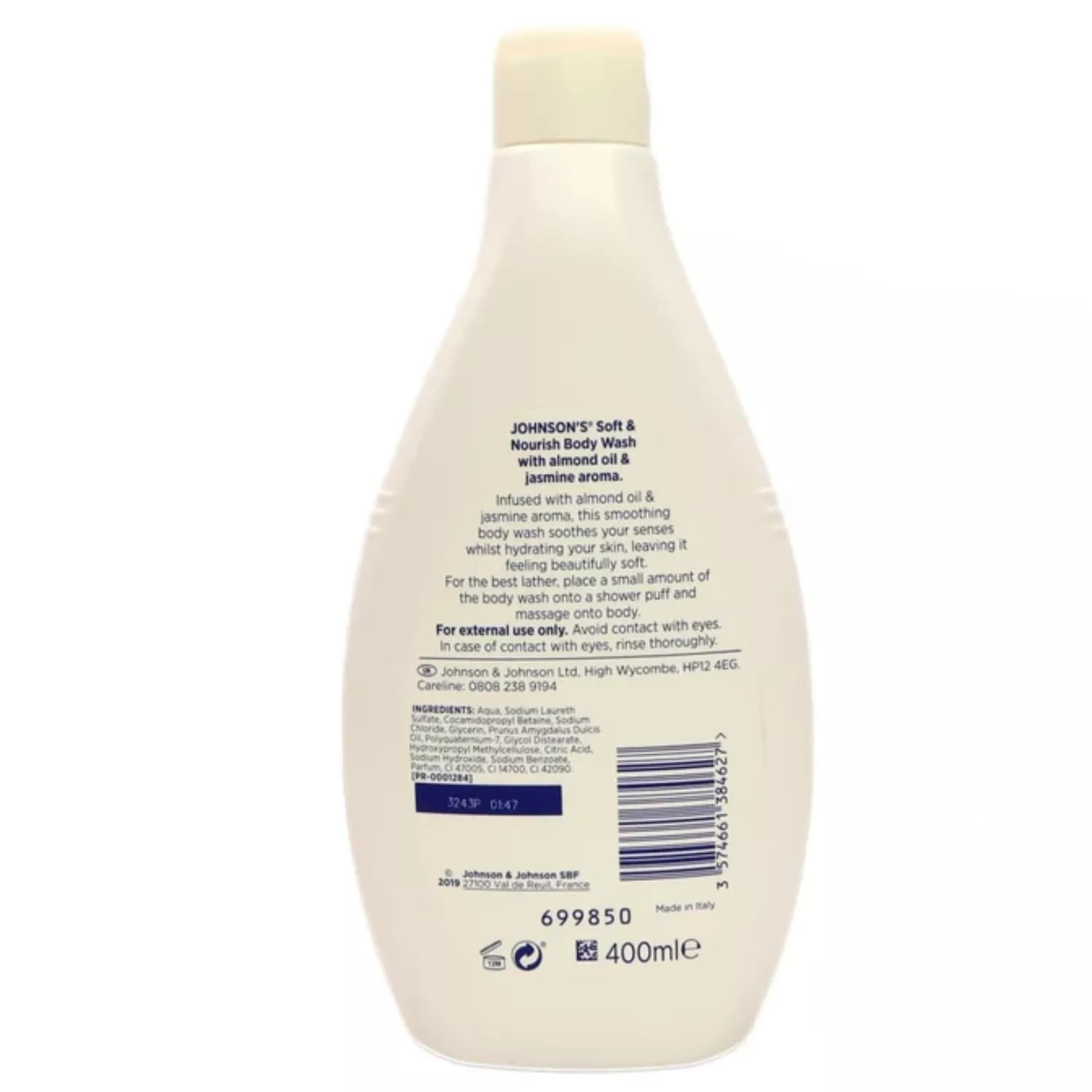Johnsons soft nourish body wash 400ml 1