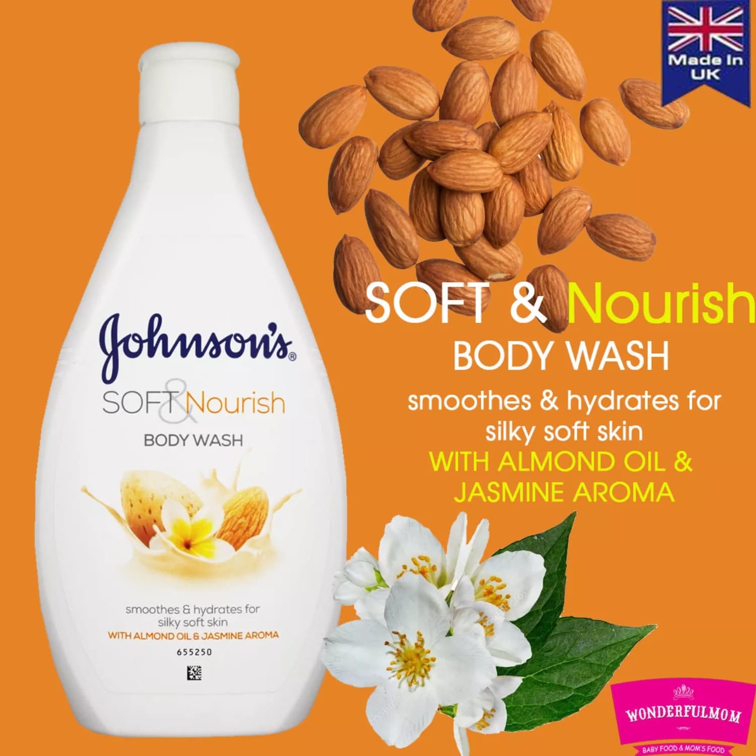Johnsons soft nourish body wash 400ml 2