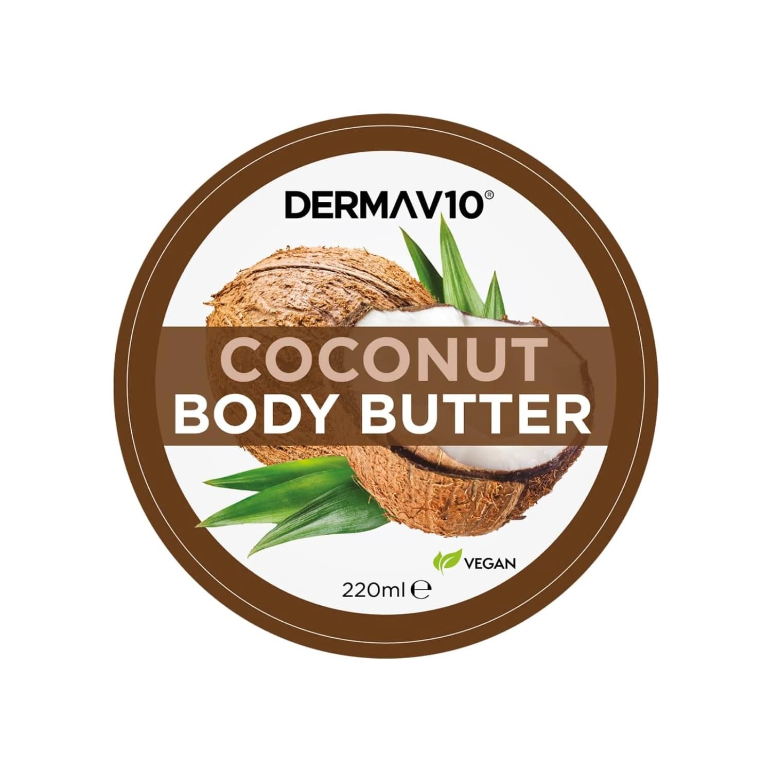 Derma v10 coconut body butter 220ml 3