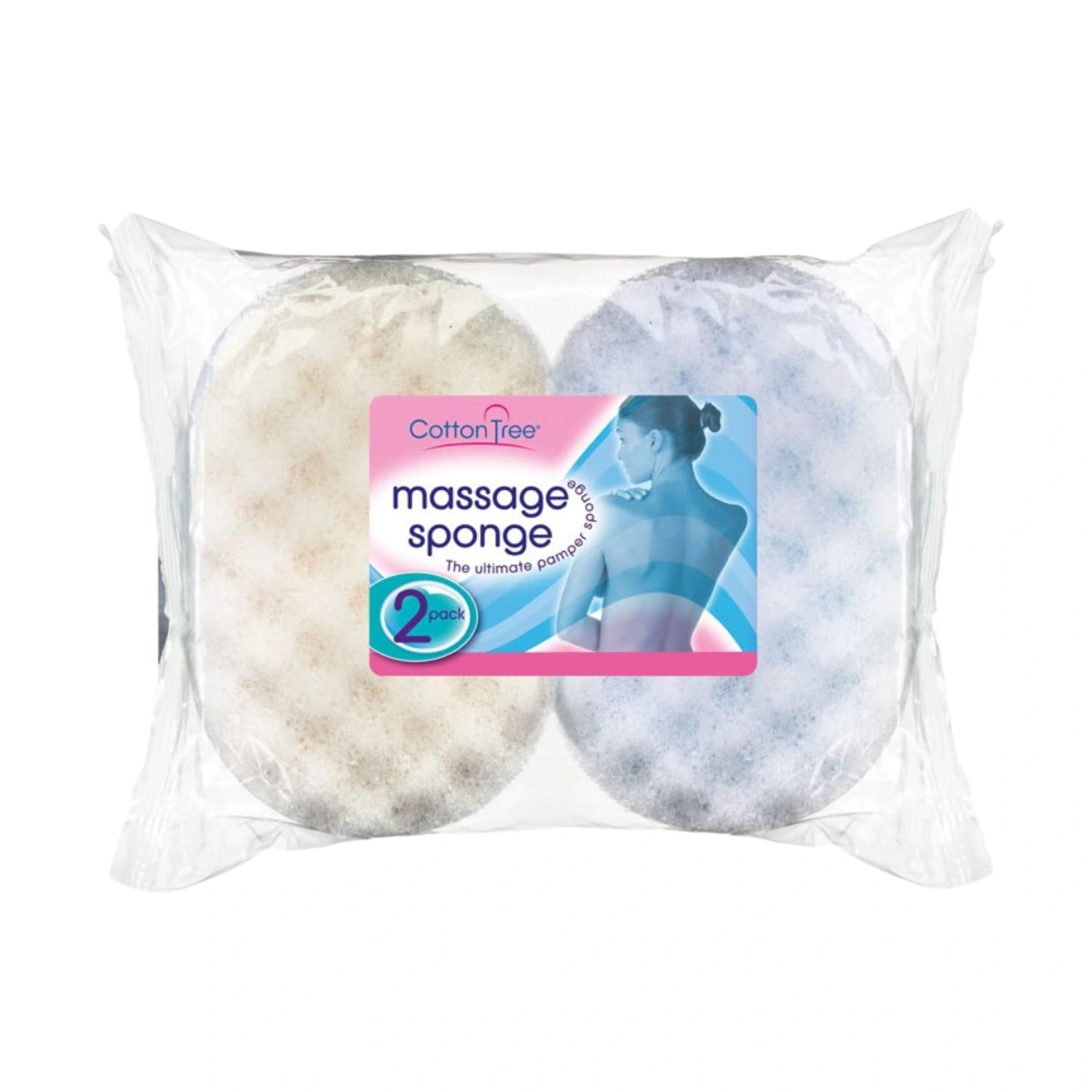 Cotton Tree Massage Sponge 2 Pack