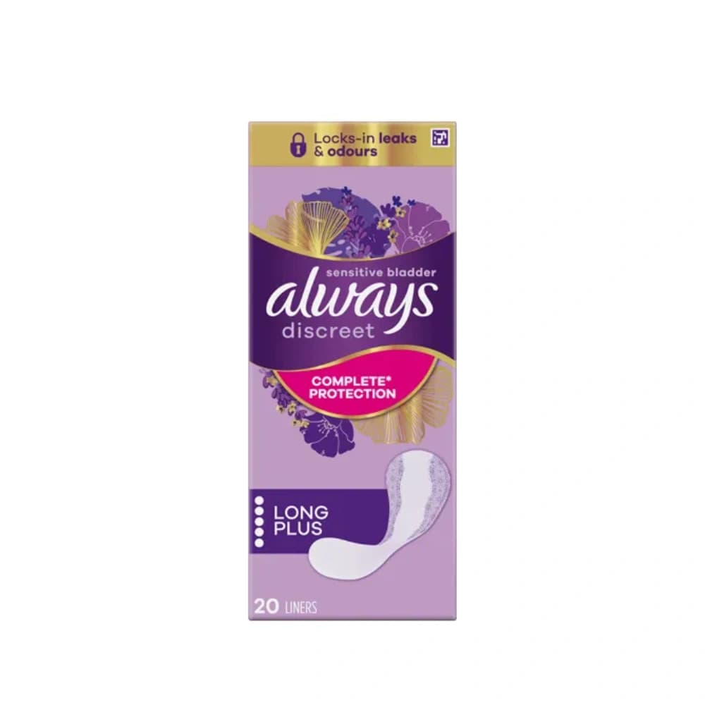 6x Always Discreet Incontinence Liners Women 20 Liners