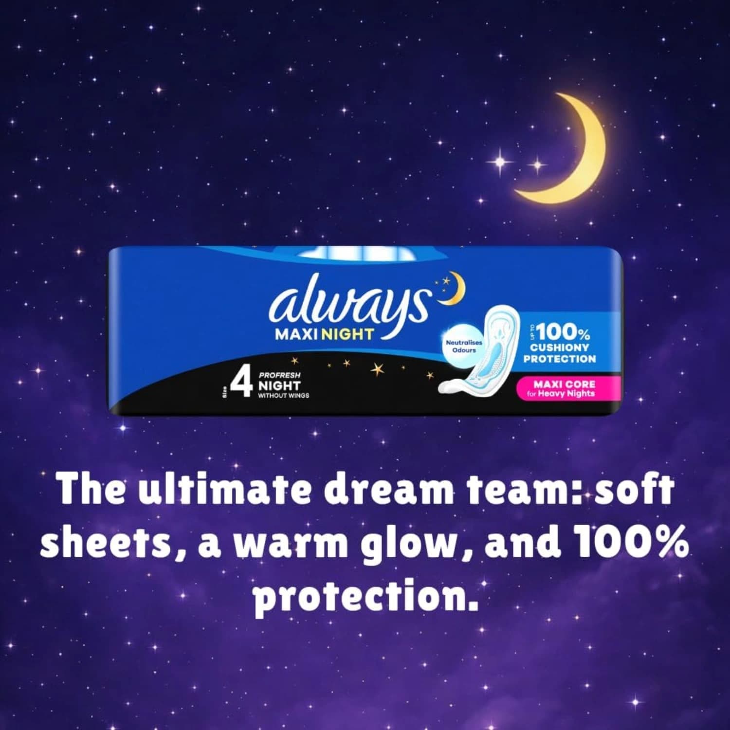 Always Sanitary Towels Maxi Night 9 Pads per pack