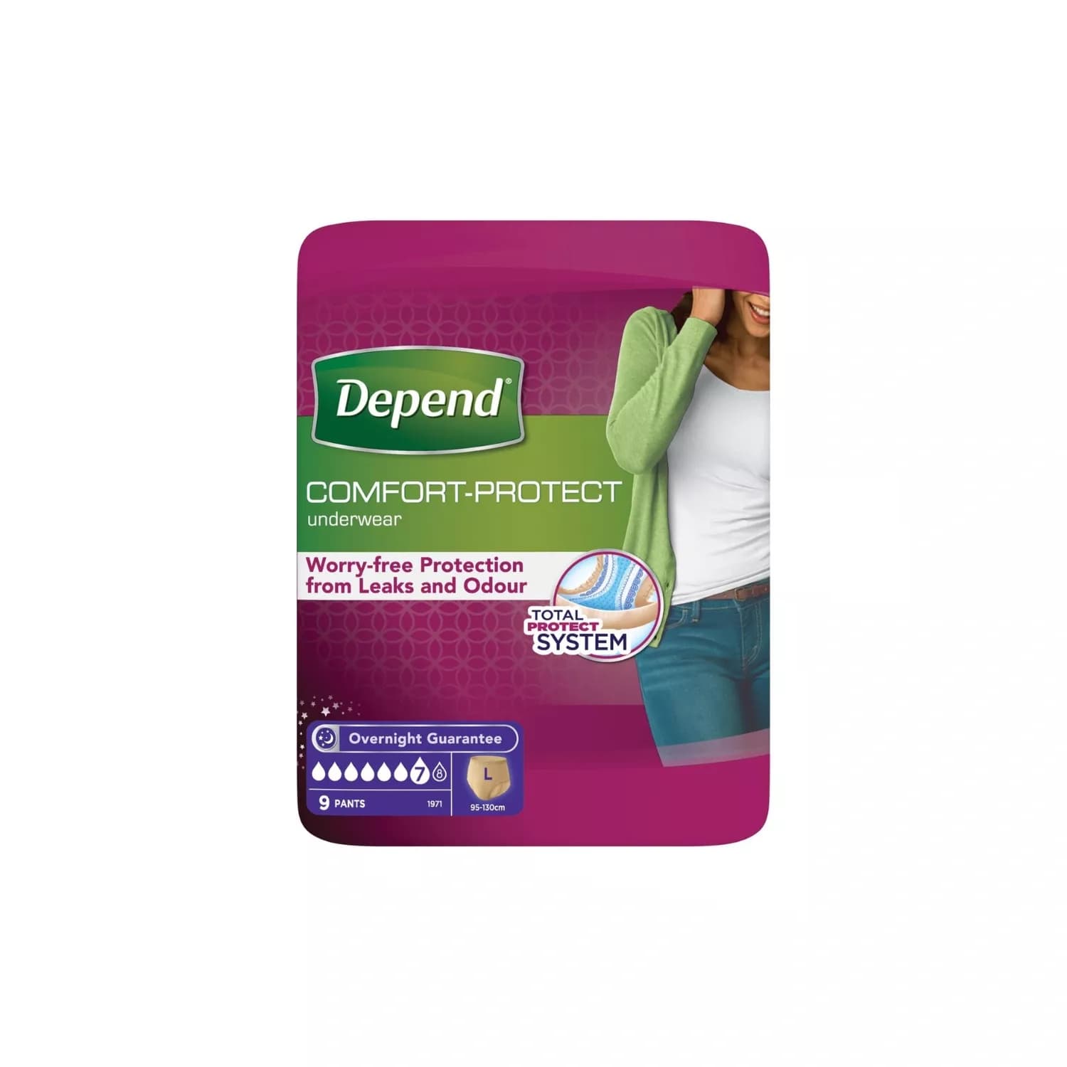 Depend Comfort Protect For Women Large 9 Pants