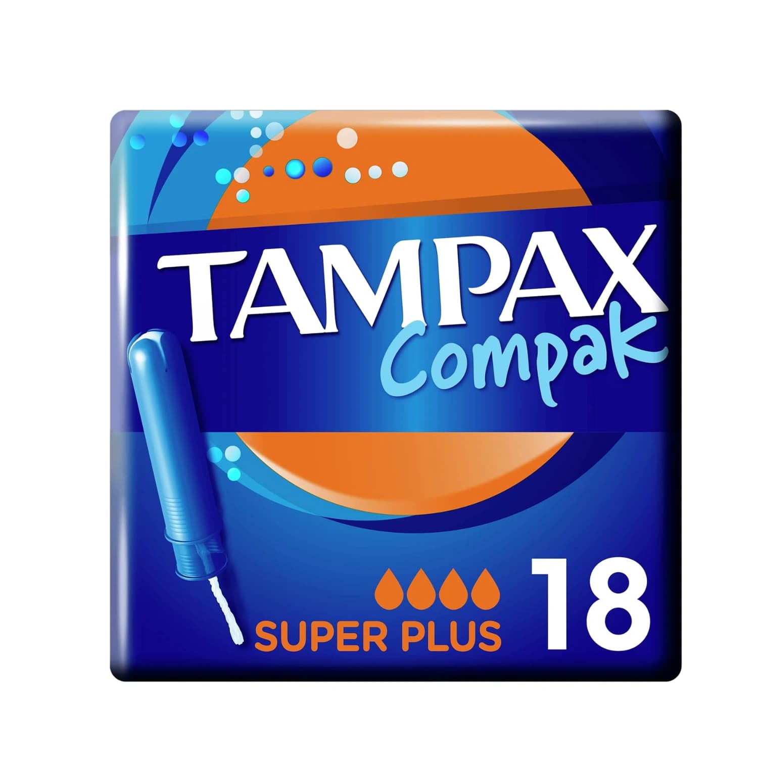 Tampax Compak Super Plus Applicator Tampons 18 Count