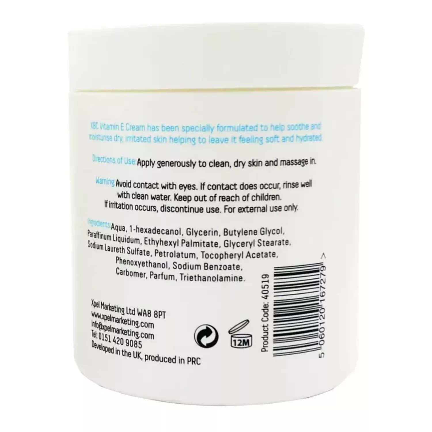 XBC Vitamin E Cream 500Ml