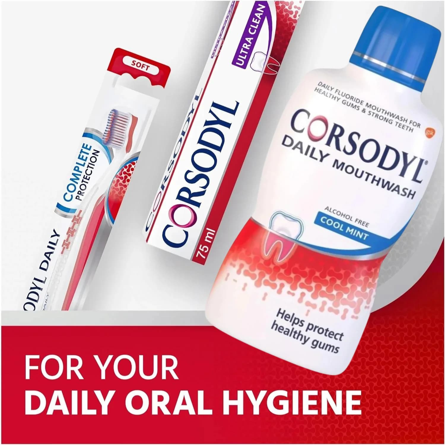 Corsodyl Daily Gum Care Mouthwash Mint 500ml