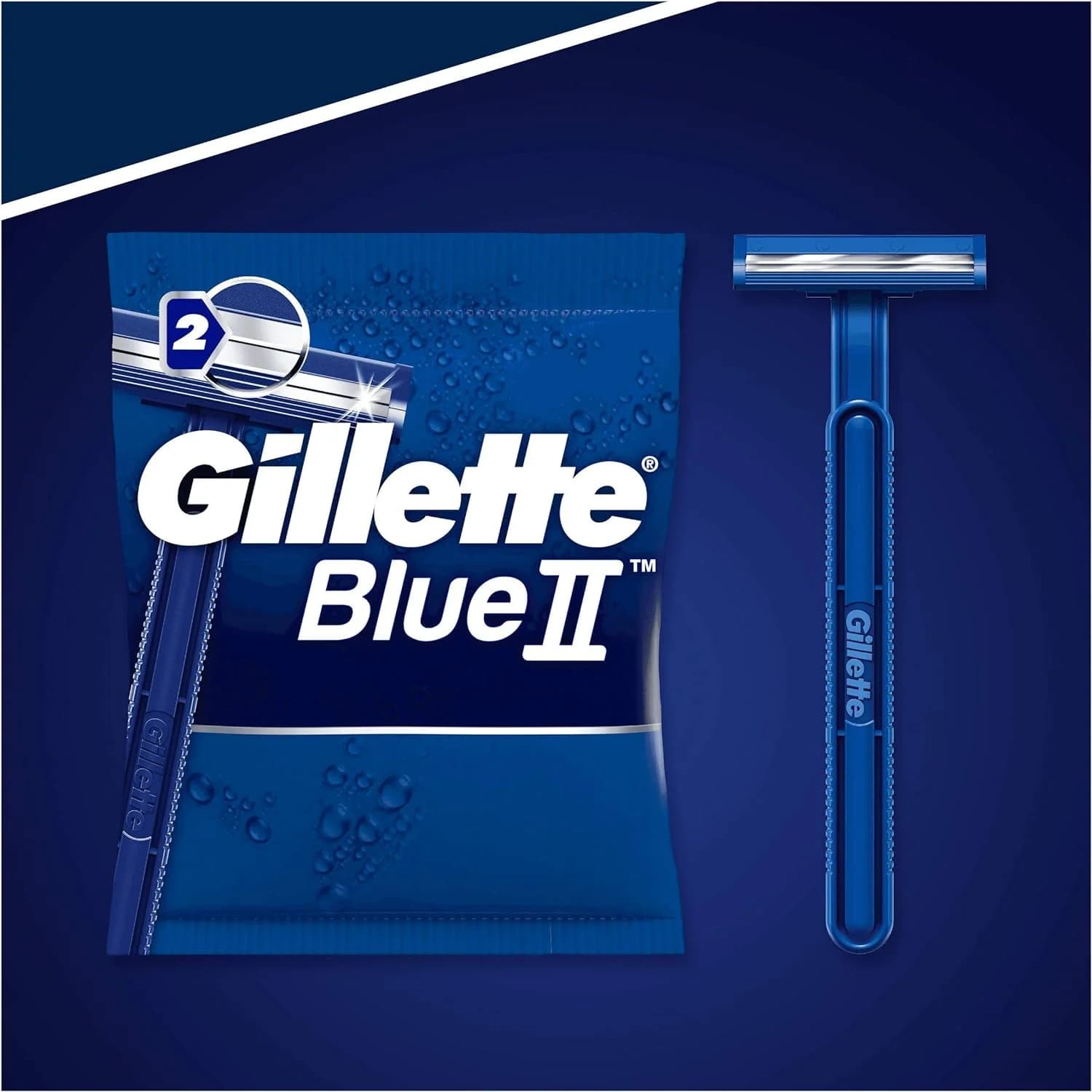 Gillette Blue II Blades Razor Fixed Head 5
