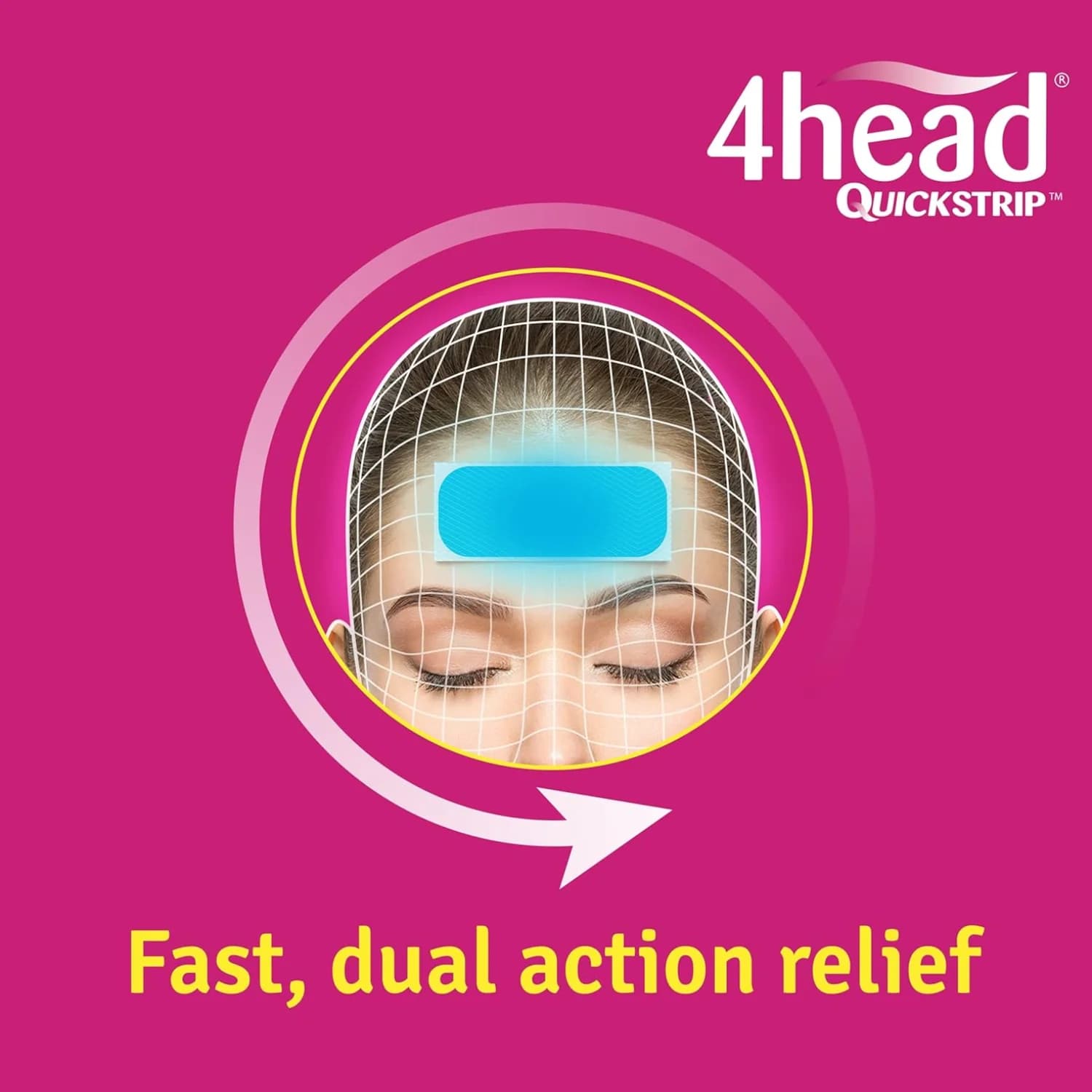 4Head Quickstrip Headache and Migraine Relief Strips – 4 Strips