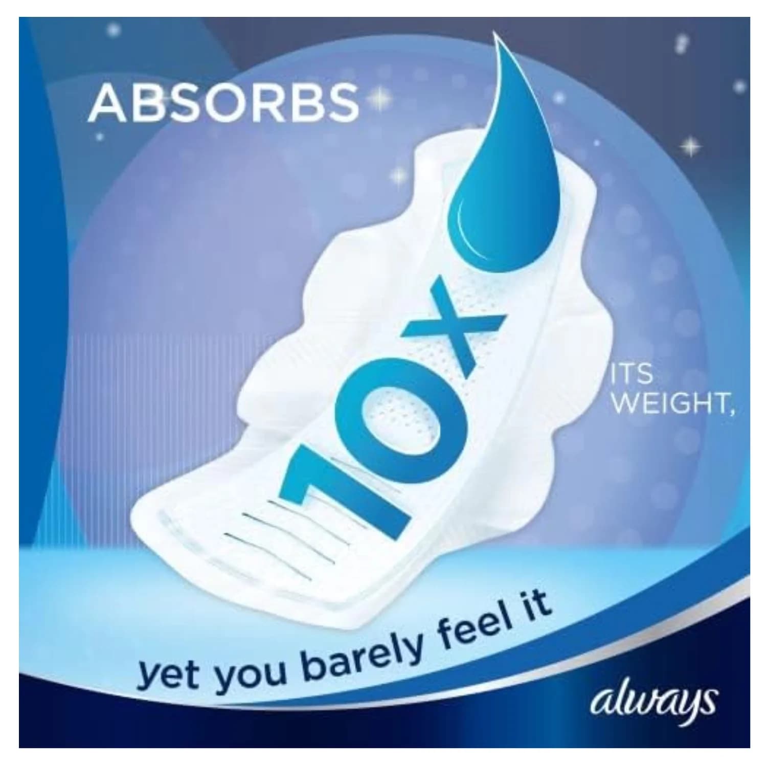 Always Infinity Flex Protect Pads Night 10 Sanitary Towels