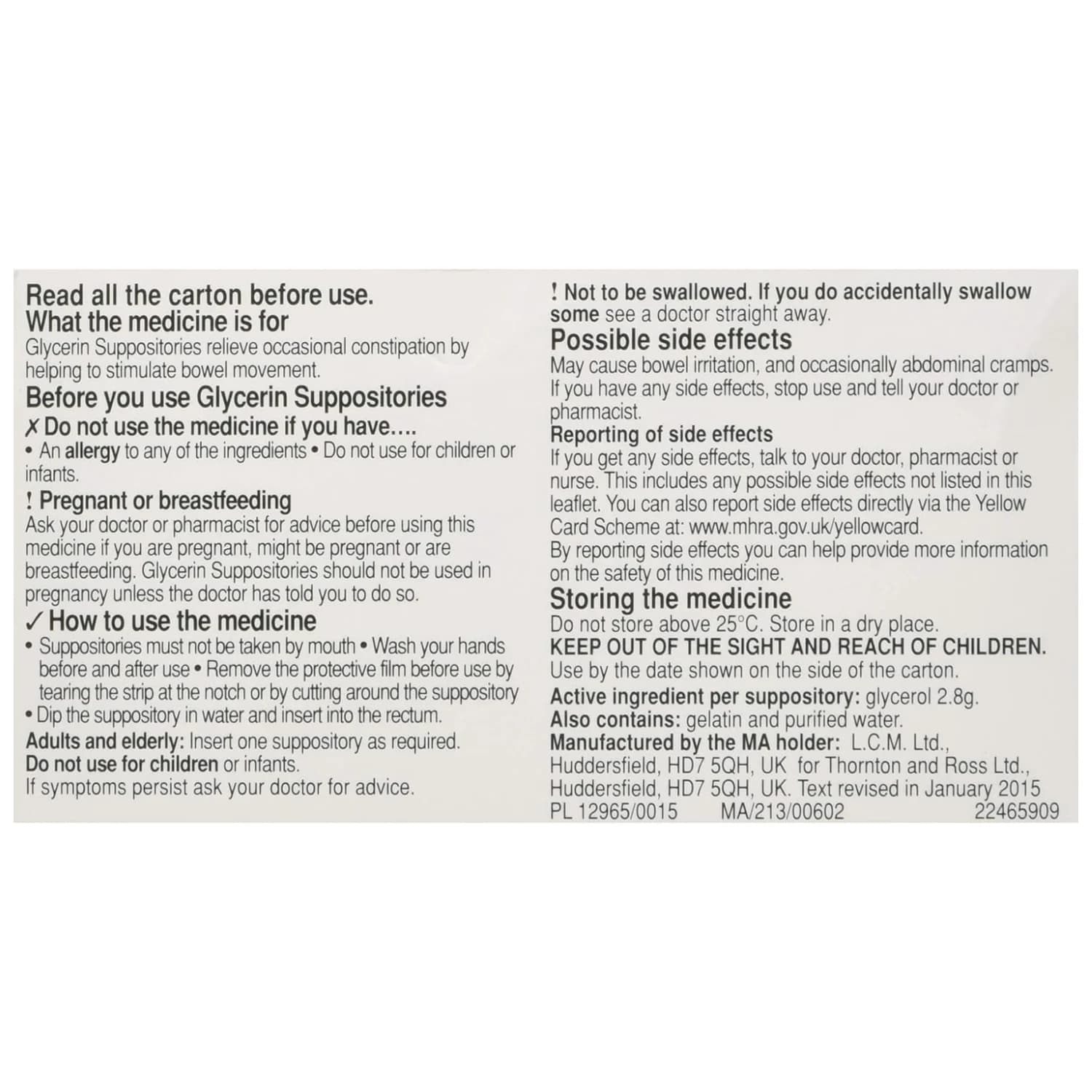 Care Glycerin Suppositories ? 12 Count