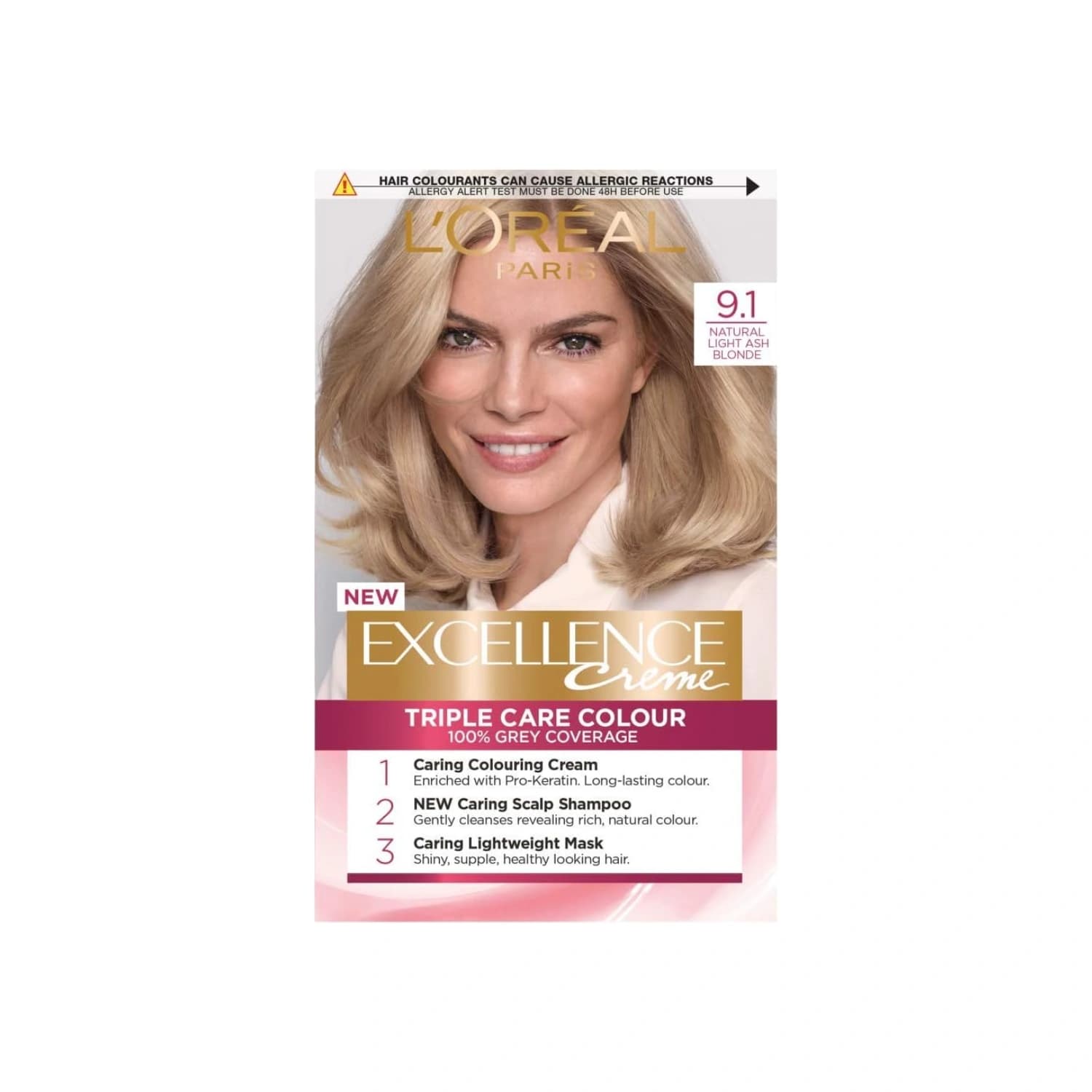 L'Oreal Excellence Creme 9.1 Light Ash Blonde Hair Dye