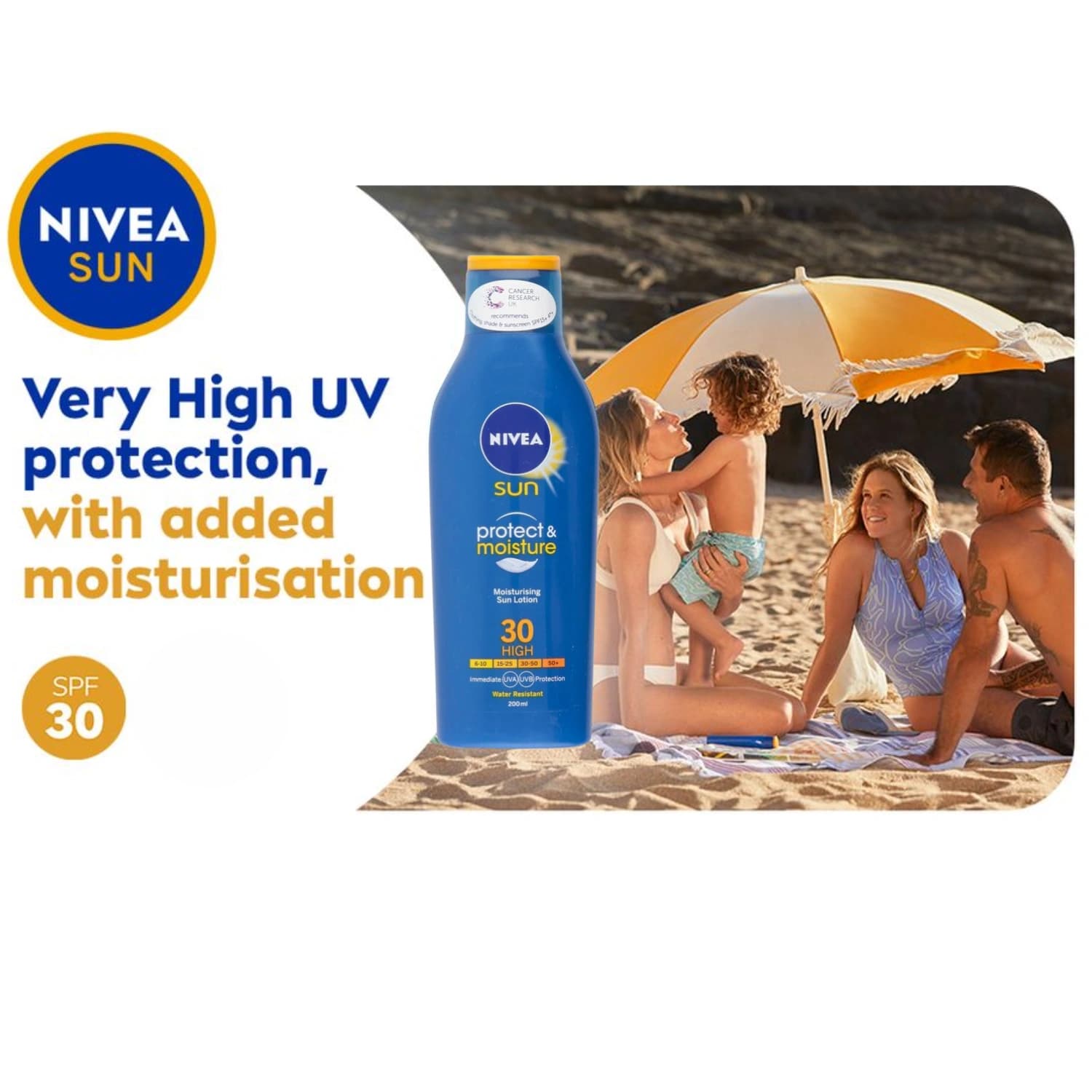 Nivea Sun Suncream Lotion Protect & Moisture SPF30 200ml