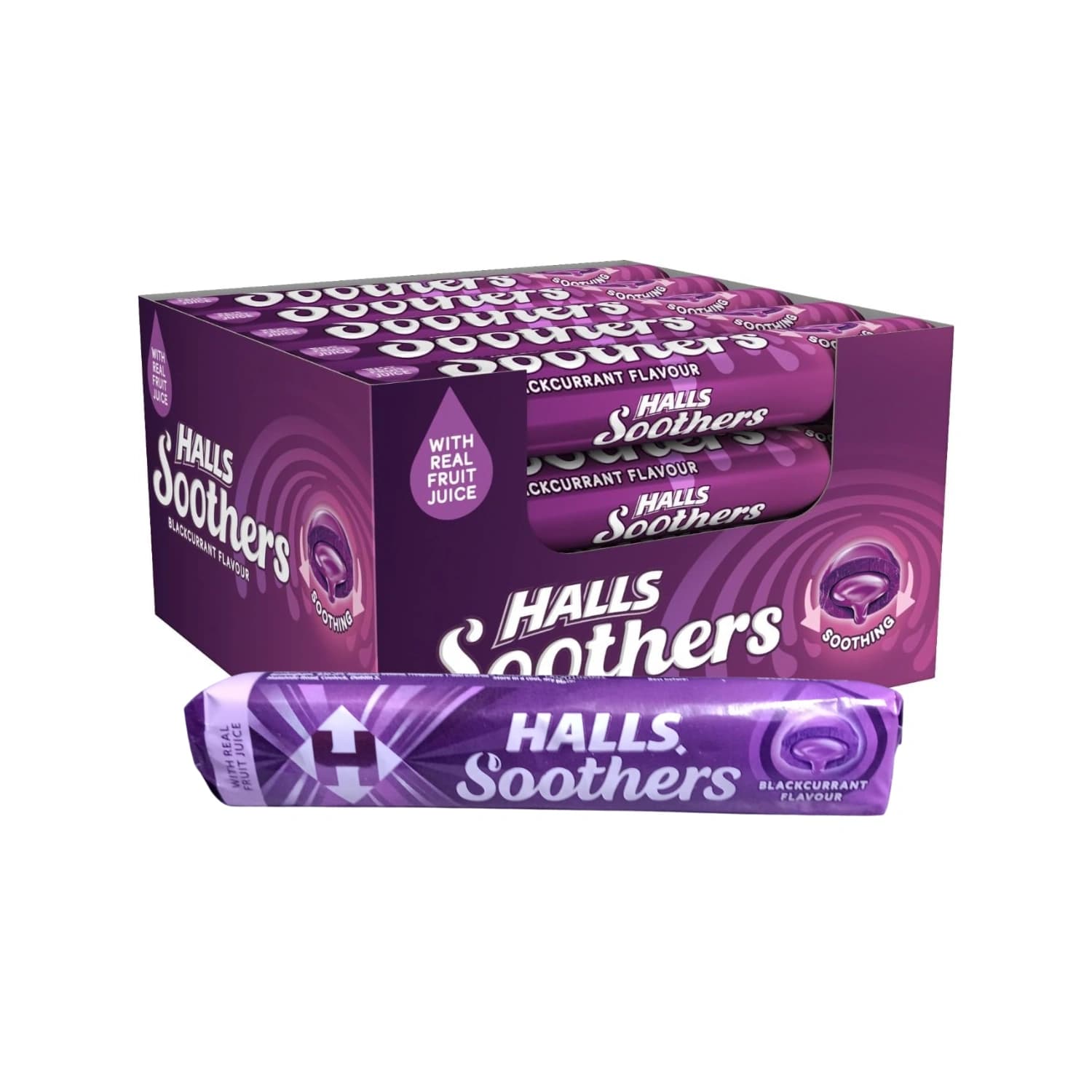 Halls Soothers Sweets, Blackcurrant 45g (1)