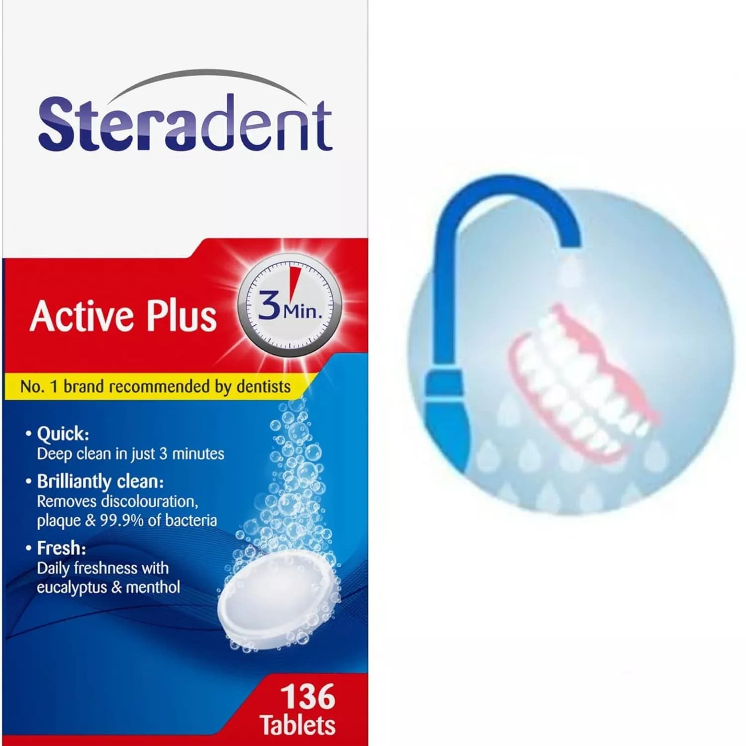 Steradent Denture Cleaning 136 Tablets
