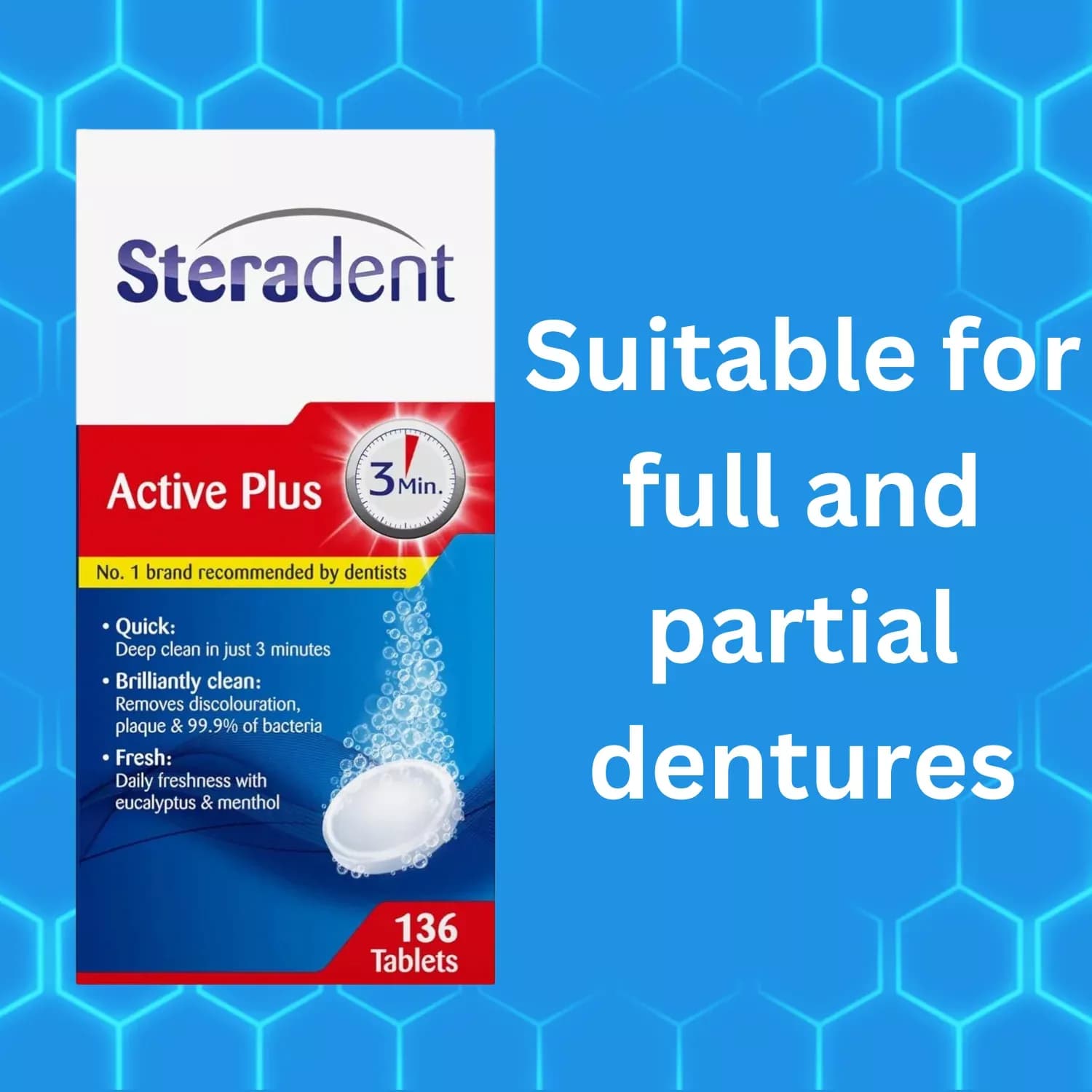 Steradent Denture Cleaning 136 Tablets