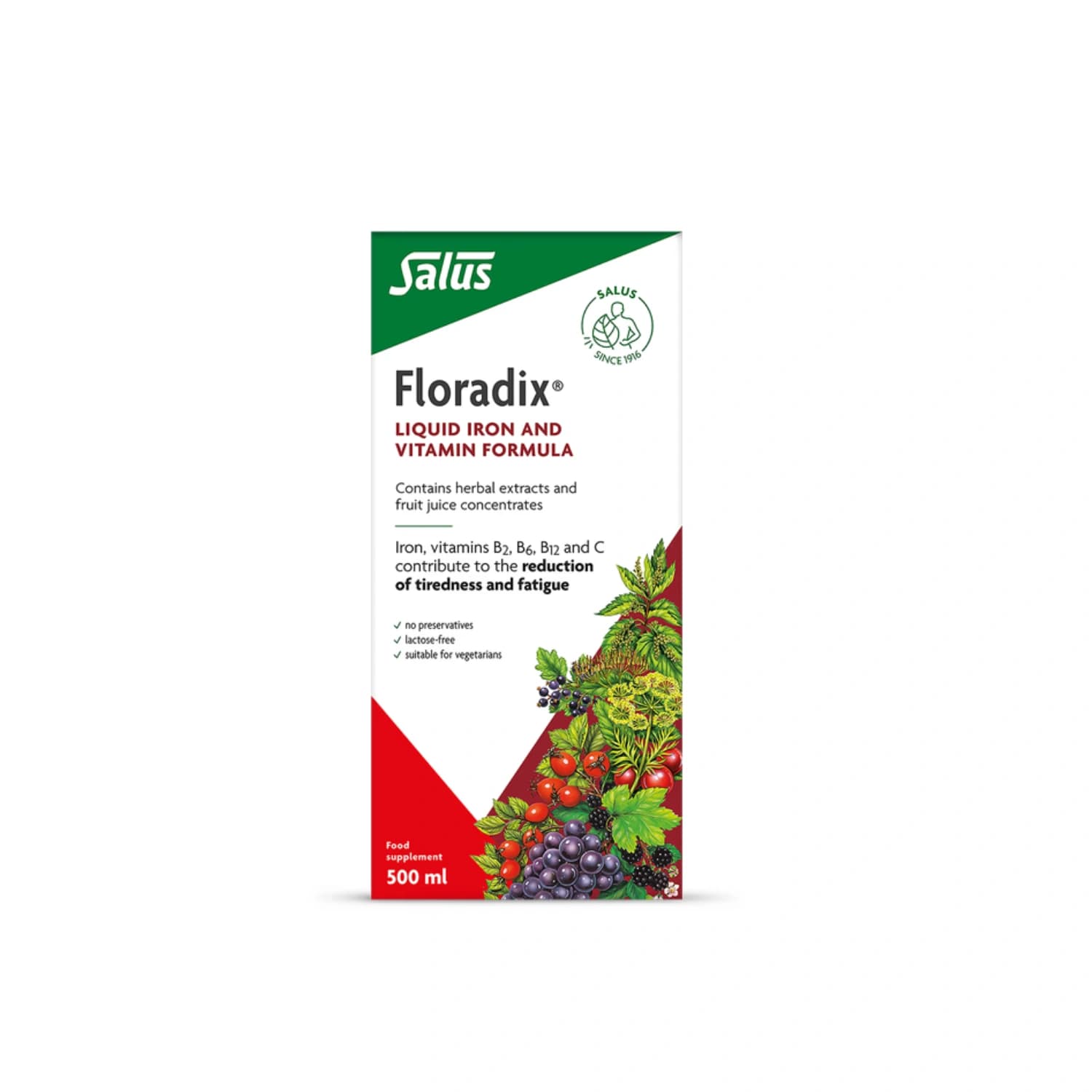 Floradix Liquid Iron & Vitamin Formula 500ml