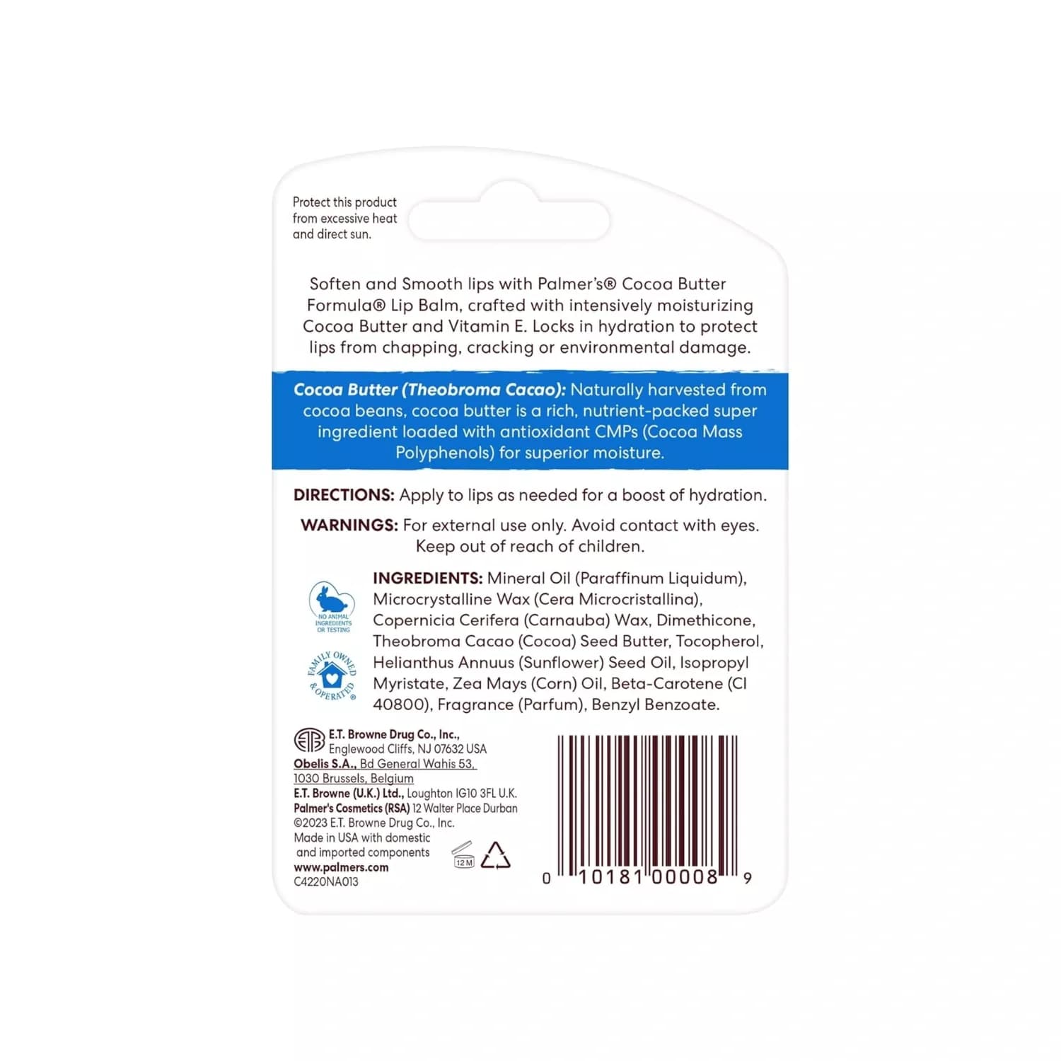 Palmer’s Lip Balm Cocoa Butter Formula Ultra Moisturizing SPF15, 4G