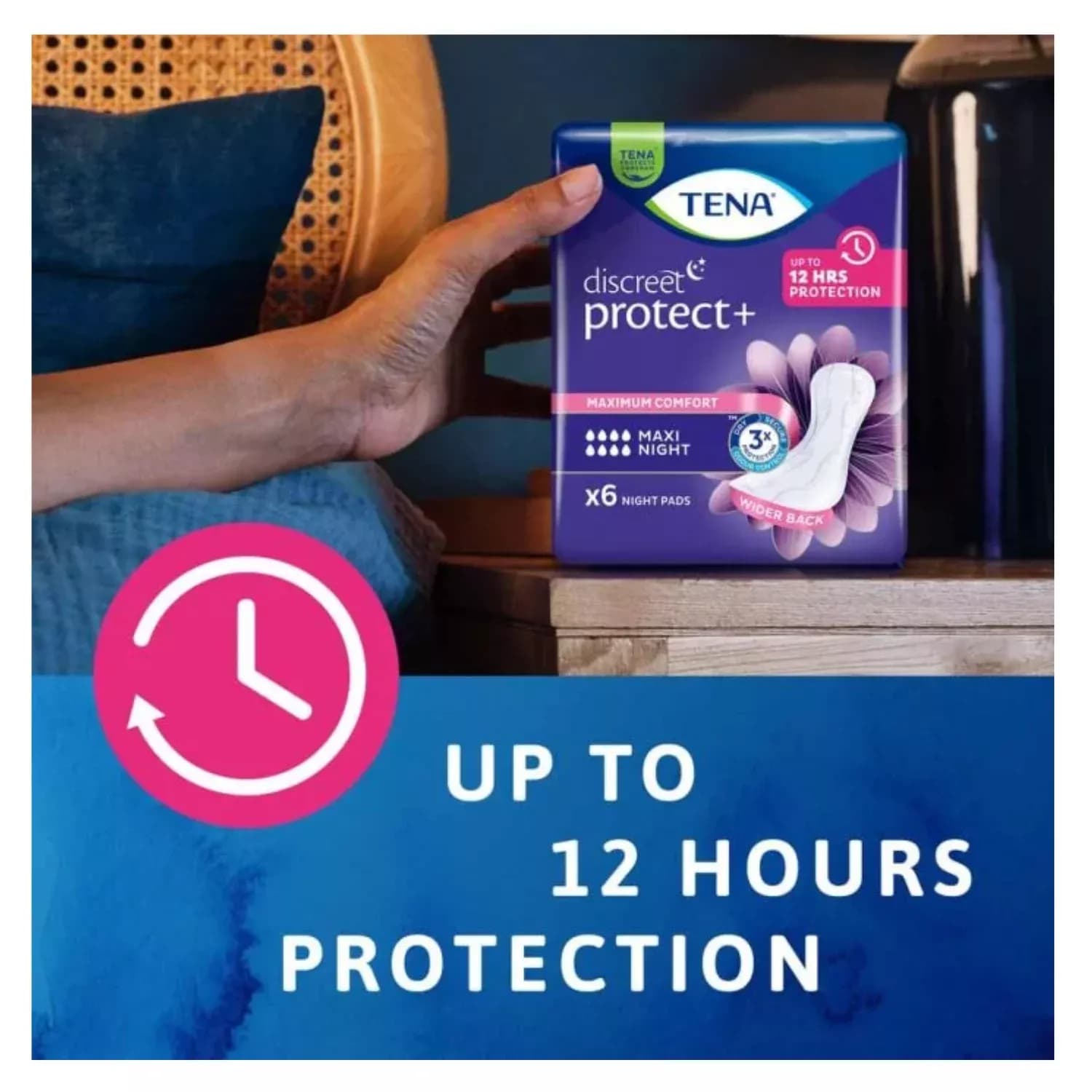 Tena Lady Discreet Maxi Night Pads 6 Pack