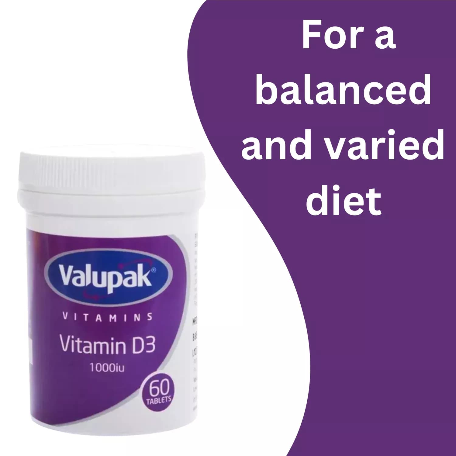 Valupak Vitamins Vitamin D3 1000 – 60 Tablets