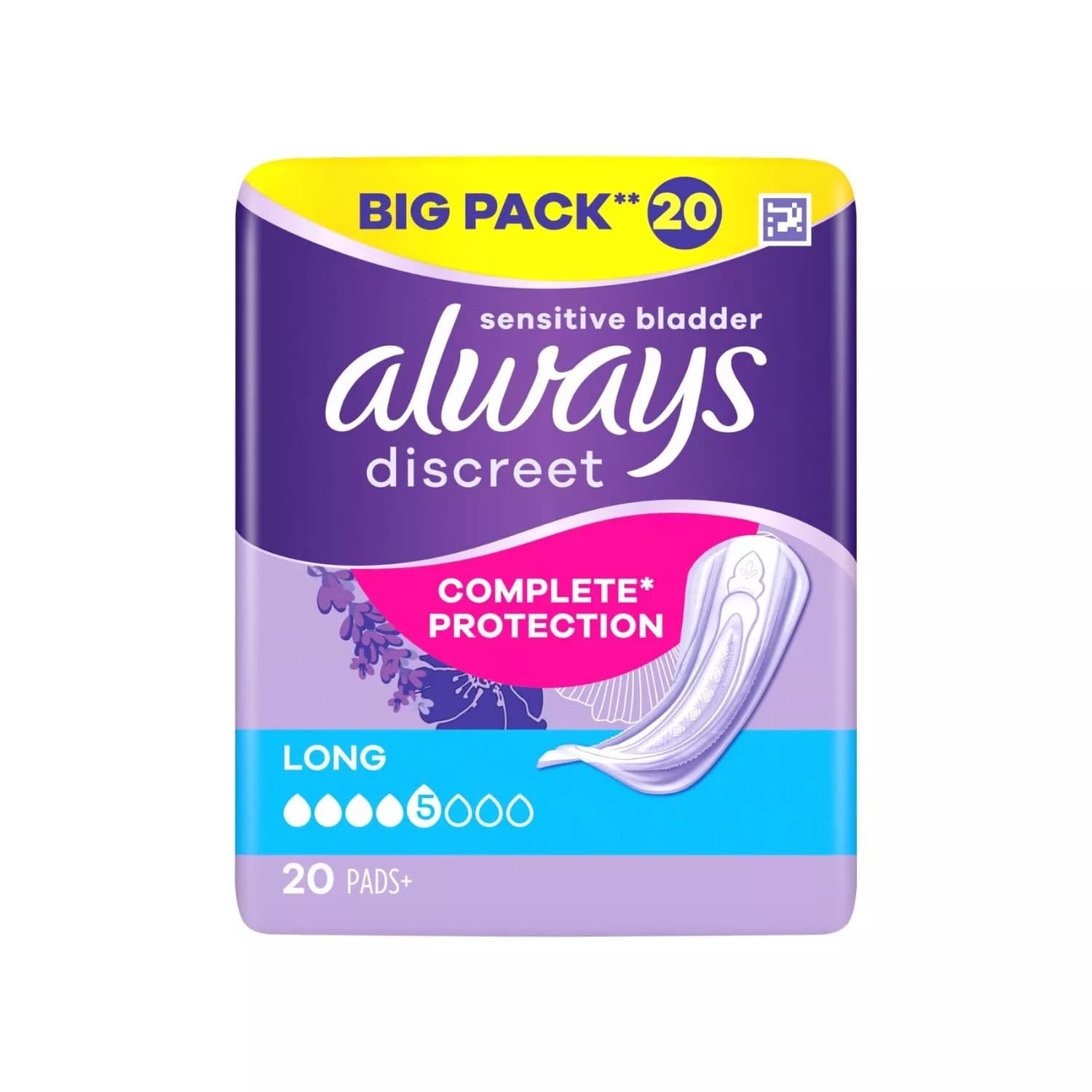 Always Discreet Incontinence Pads – 80 pads (4 pack bundle)