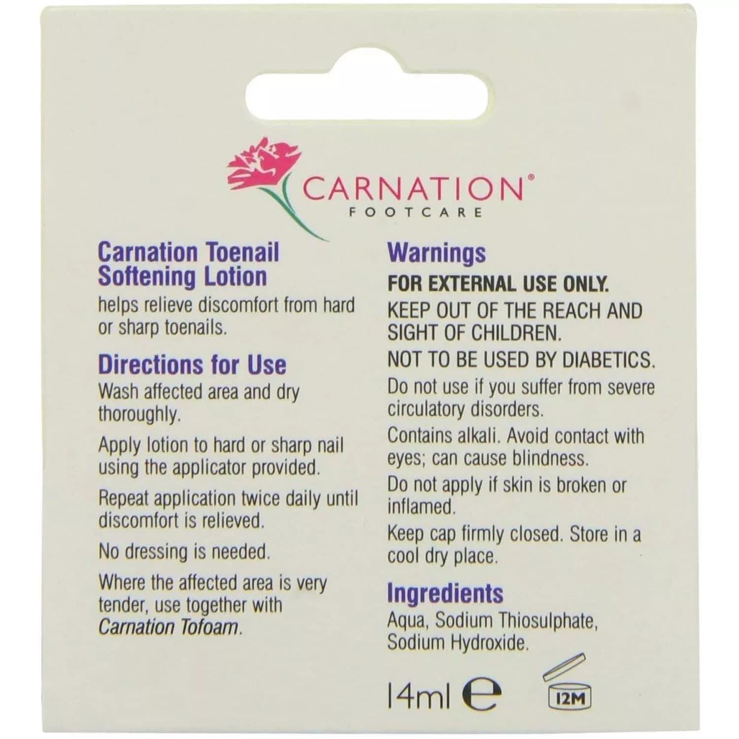 Carnation, Toenail Softening Lotion 14ml