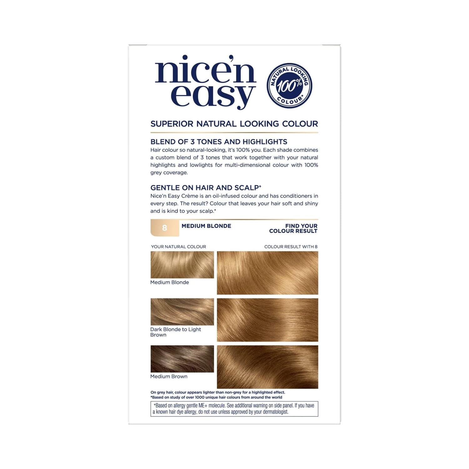 Clairol Nice’n Easy Hair Dye, 8G Medium Honey Blonde