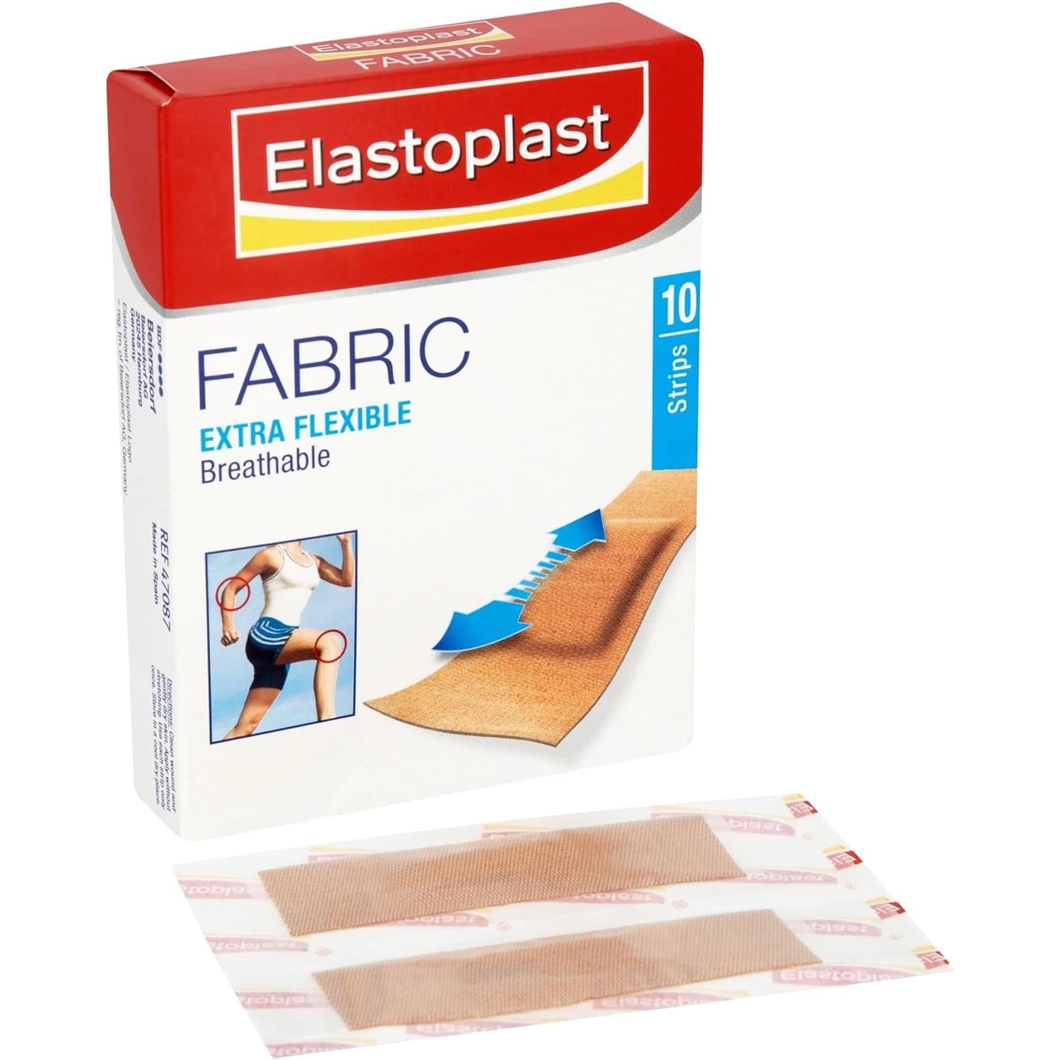 Elastoplast Fabric Extra Flexible Breathable Plasters, 10s